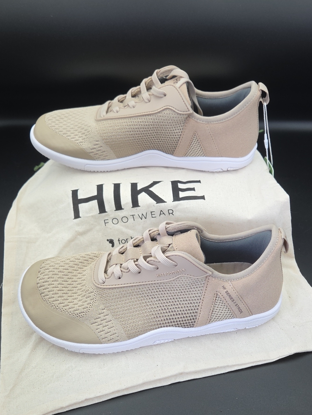 Hike Footwear Stride Beige Tan Unisex Barefoot Wide Toe Box Womens 8 8.5 Euro 39